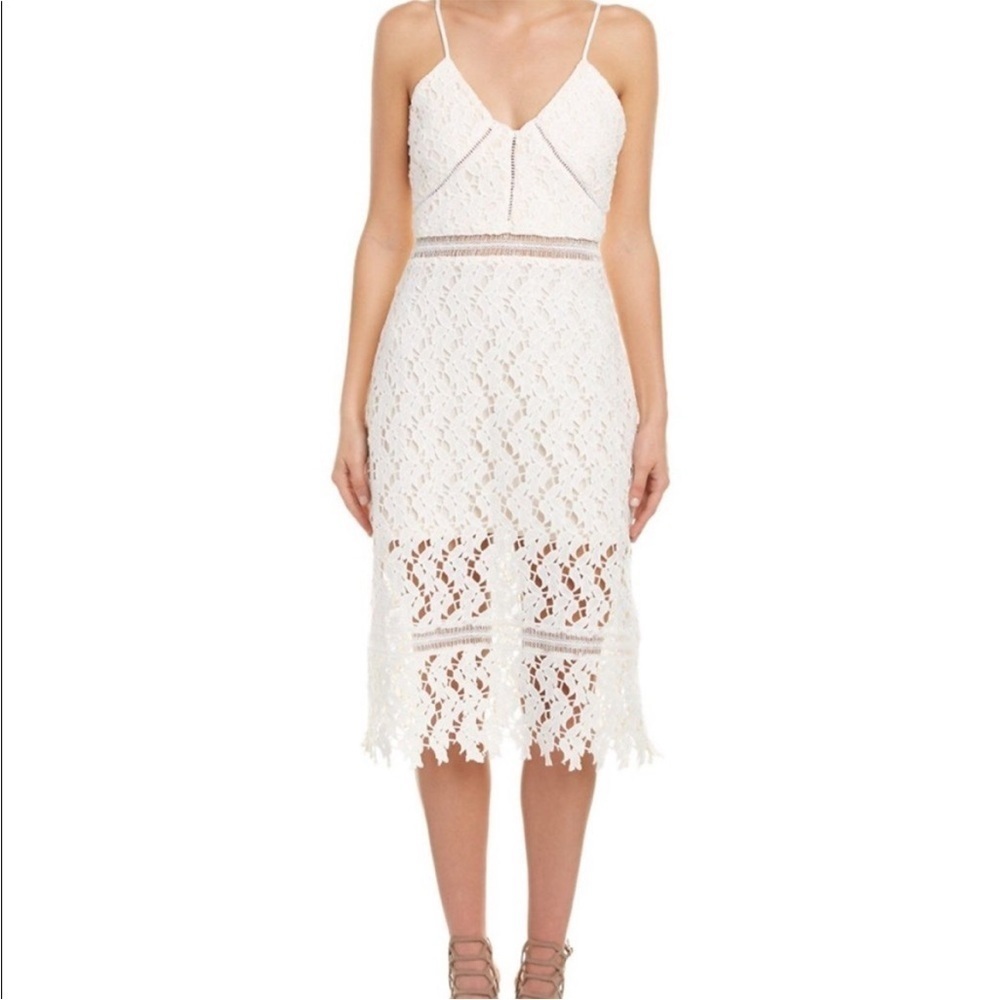 NWT Endless rose neutral lace sleeveless midi dress NWT